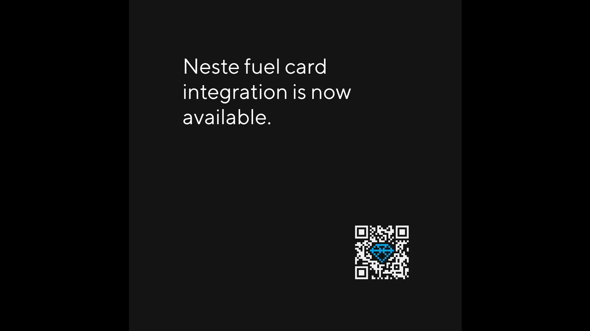 Neste fuel card integration is now available.