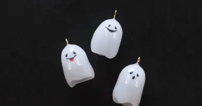 円柱モールドを使って作る！ハロウィンにぴったりなおばけチャーム