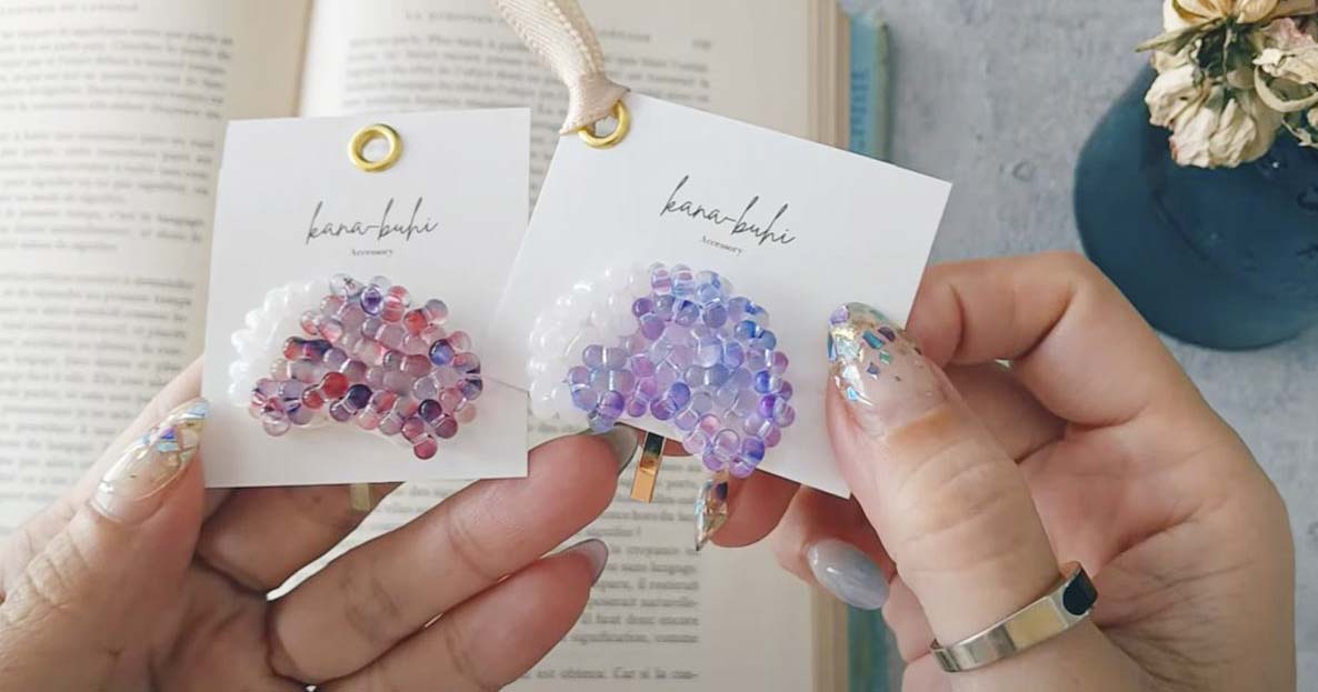 【601】ハンドメイド　レジン　ヘアゴム　ポニーフック　手描き 570】ハンドメイド レジン ヘアゴム ポニーフック 手描き （海外