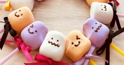 ハロウィンおばけマシュマロの作り方