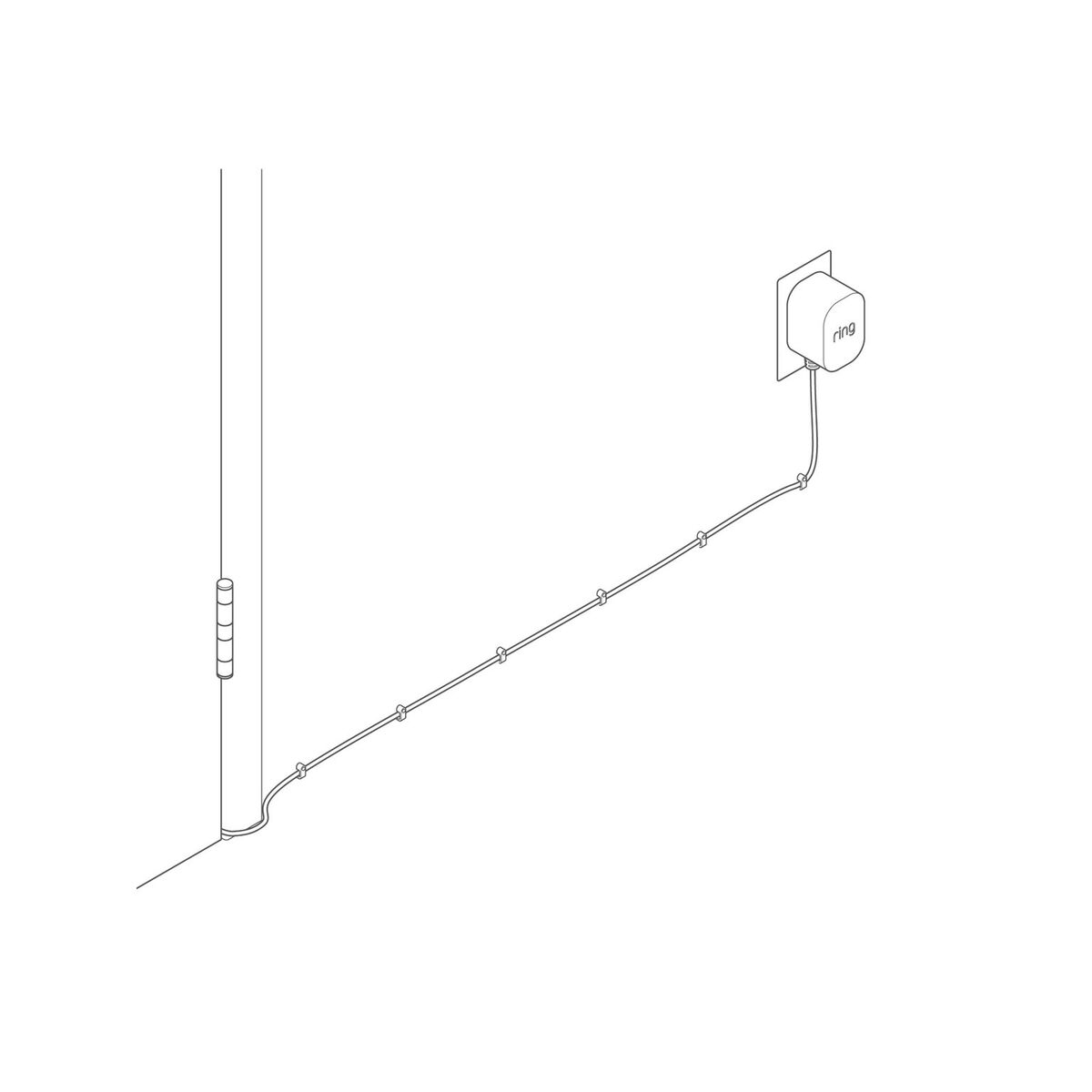 Adattatore Di Alimentazione Per Campanello CA, Trasformatore Per Campanello 18 V 500 Ma Cavo Da 10 M Compatibile Con Campanello Ring Videocitofono Con Spina Ue