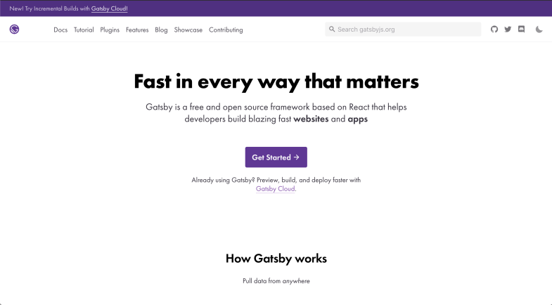 Gatsby Home Page