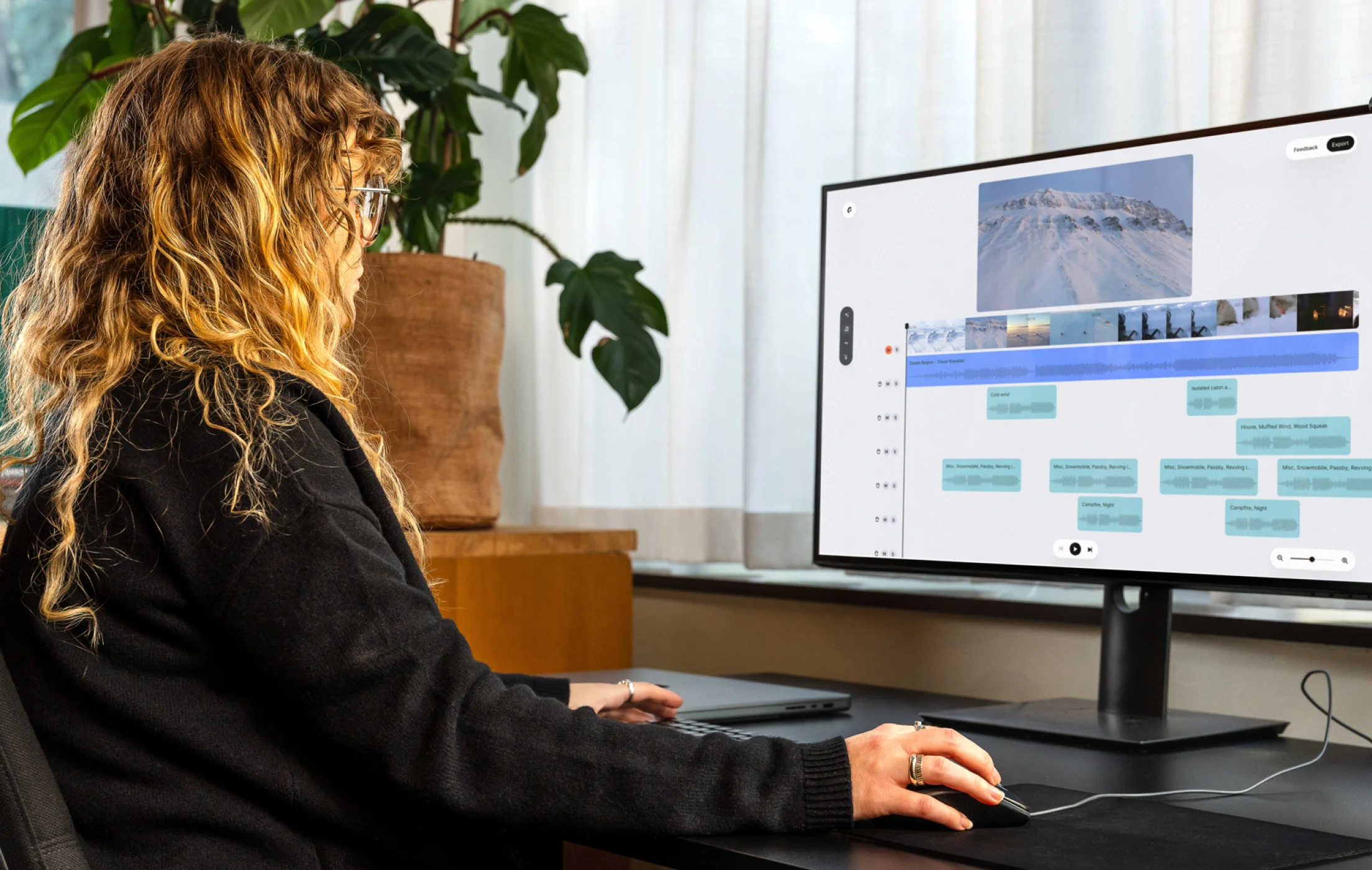 Die Epidemic Sound Studio-Nutzeroberfläche mit aktualisierten Kreativ- und Audiotools.