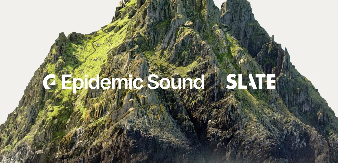 Slate x Epidemic Sound case study soundtracking hero