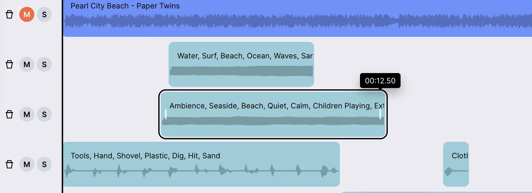 Adjust the placement and length of sounds
