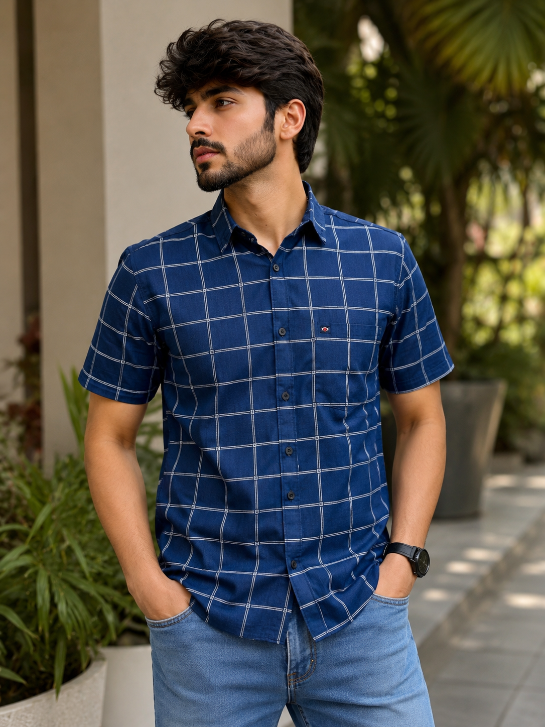 blue shirt view 3