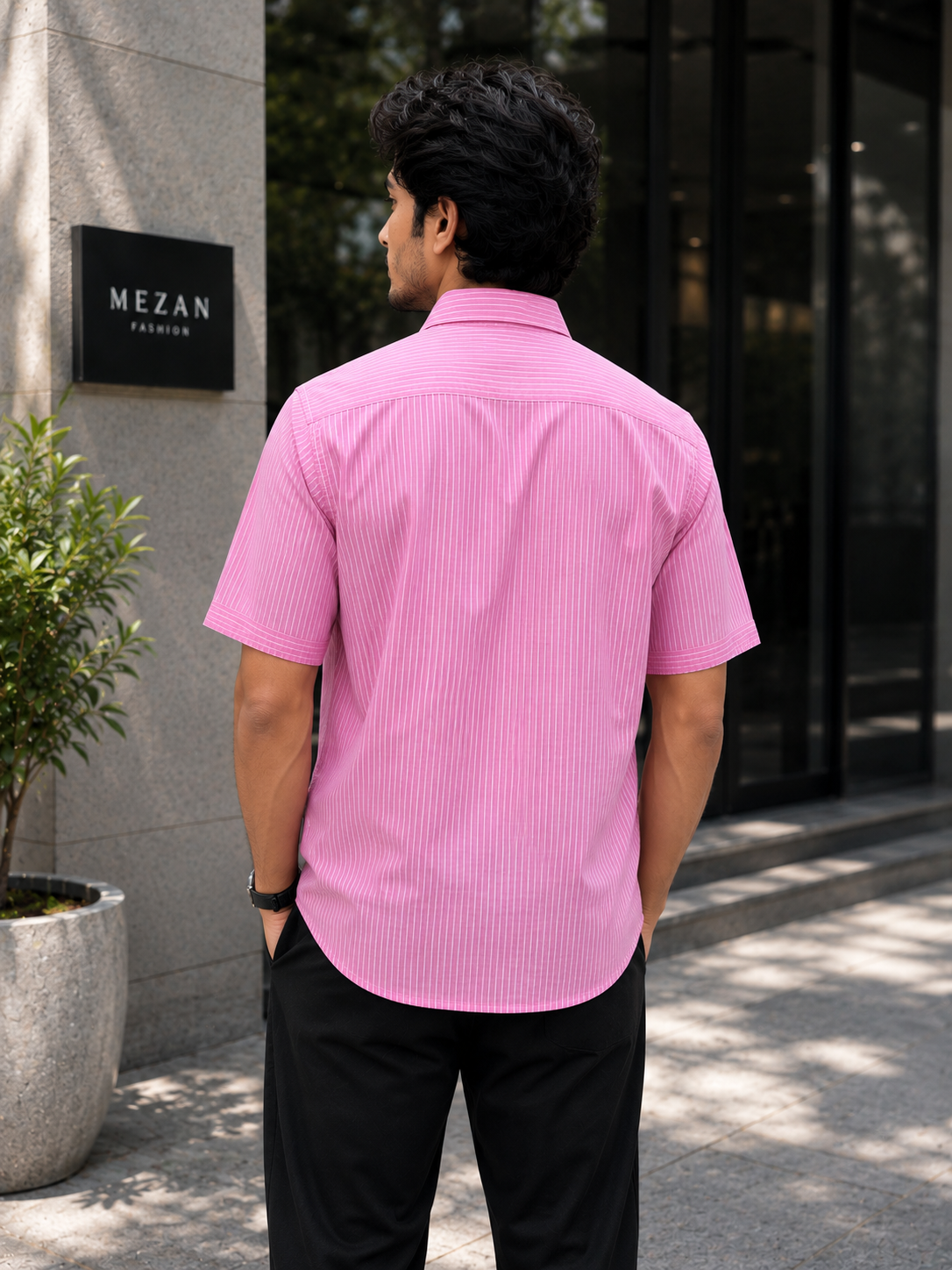 Half Sleeve Pink Color Shirt view 3