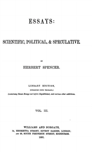 Title page from Essays: Scientific, Political, and Speculative, vol. 3