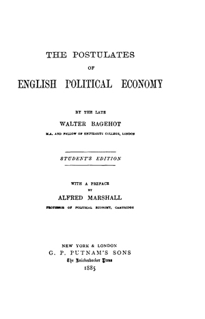 Title page from The Postulates of English Political Economy