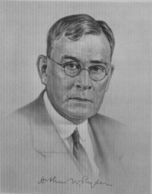Portrait of Arthur W. Ryder