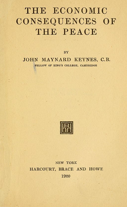 Title page from The Economic Consequences of the Peace
