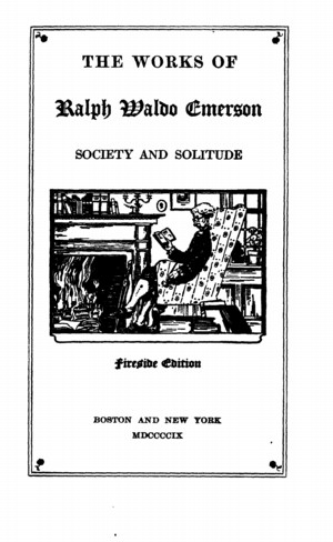 Title page from The Works of Ralph Waldo Emerson, vol. 7 (Society and Solitude)
