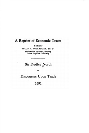 Title page from Discourses Upon Trade