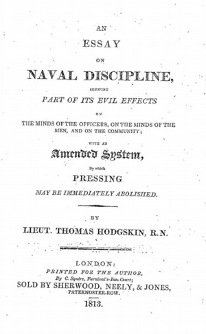 Title page from An Essay on Naval Discipline