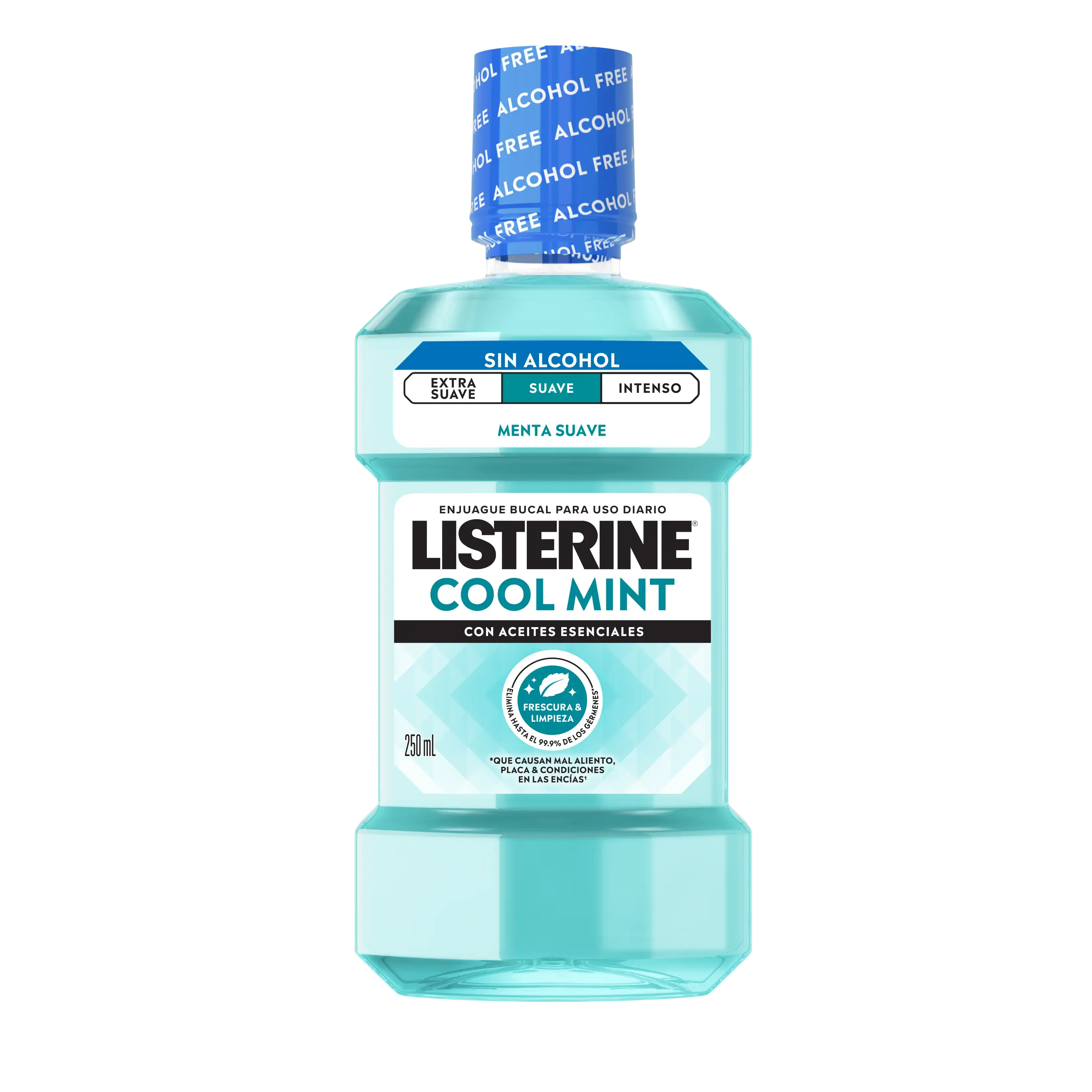 LISTERINE® COOL MINT Frescura Suave Sin Alcohol botella 250ml