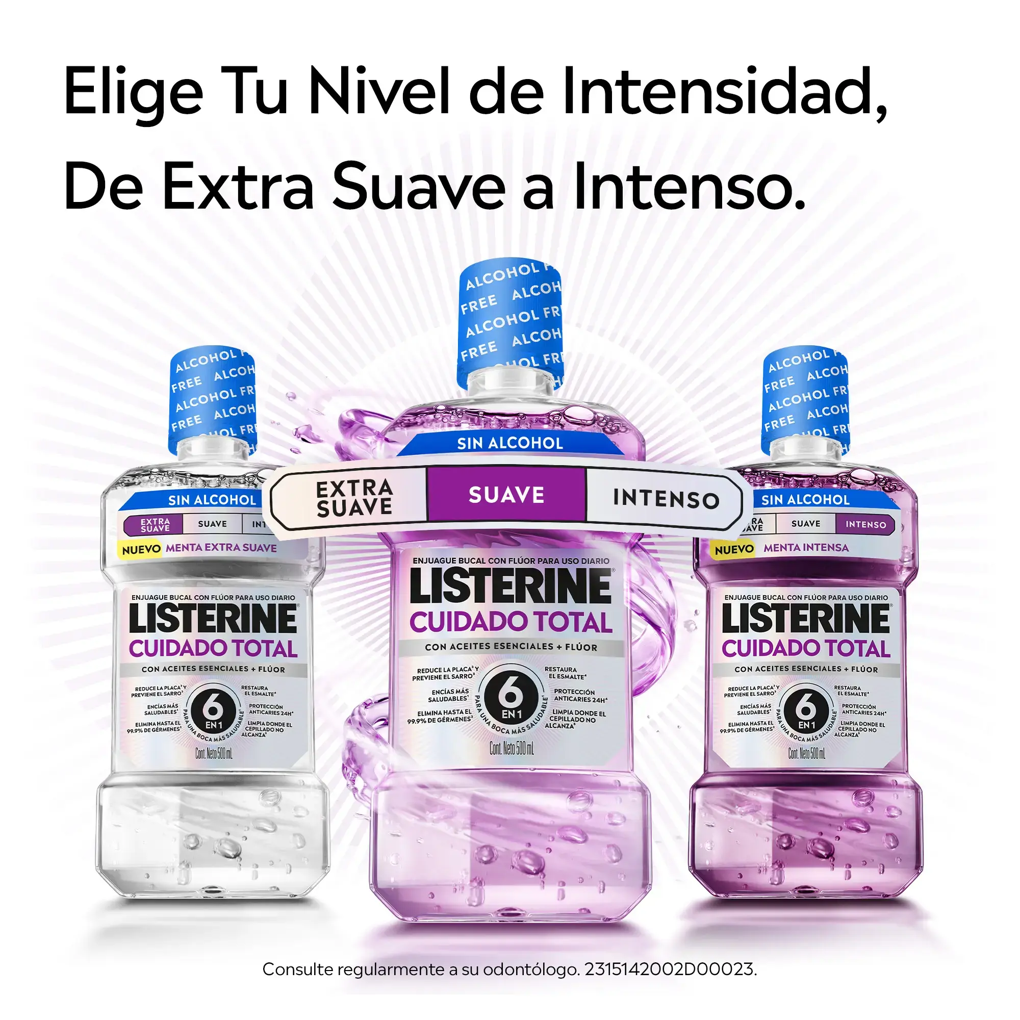 Completá tu rutina de cuidado bucal con LISTERINE®