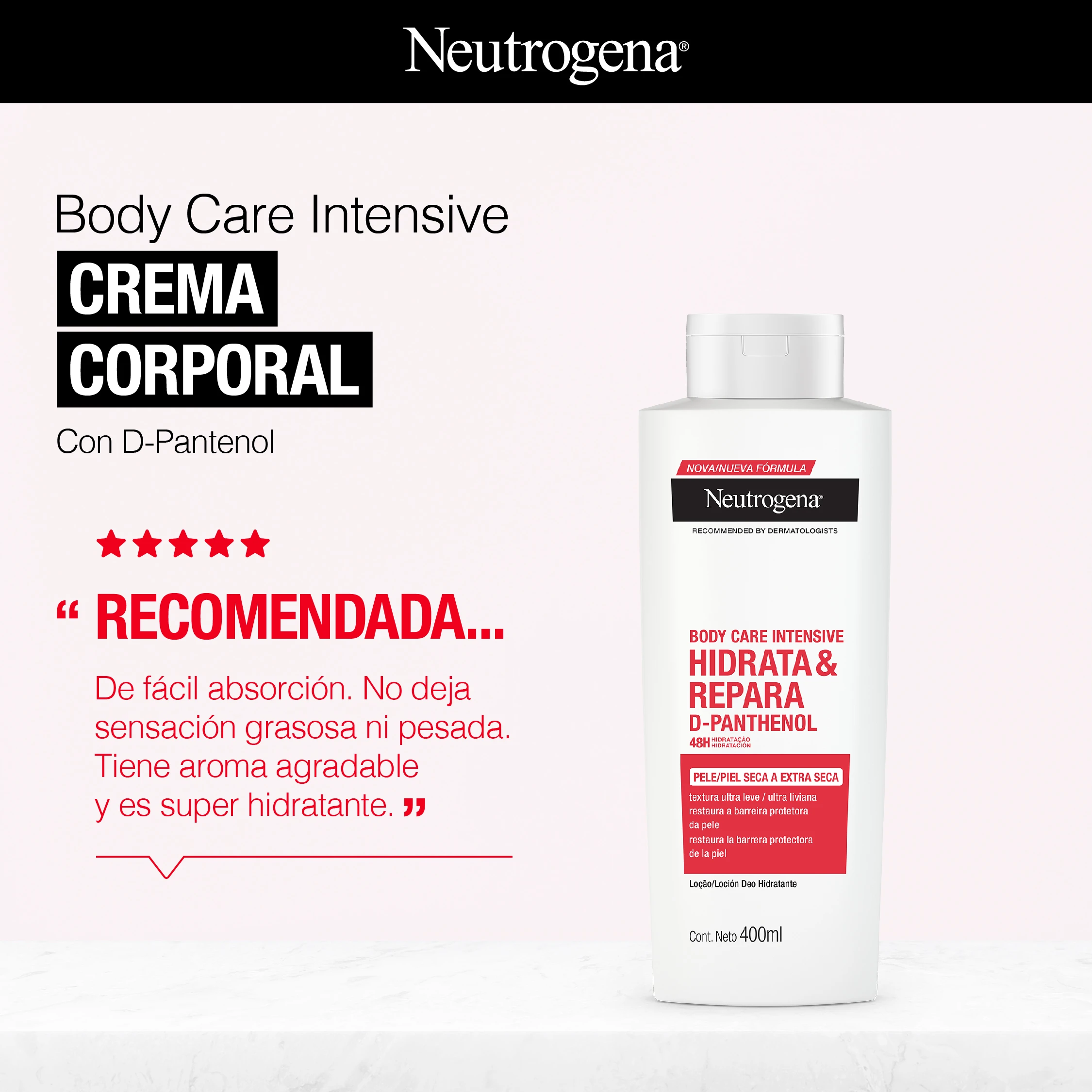 Body Care Intensive CREMA CORPORAL Con D-Pantenol "RECOMENDADA..."