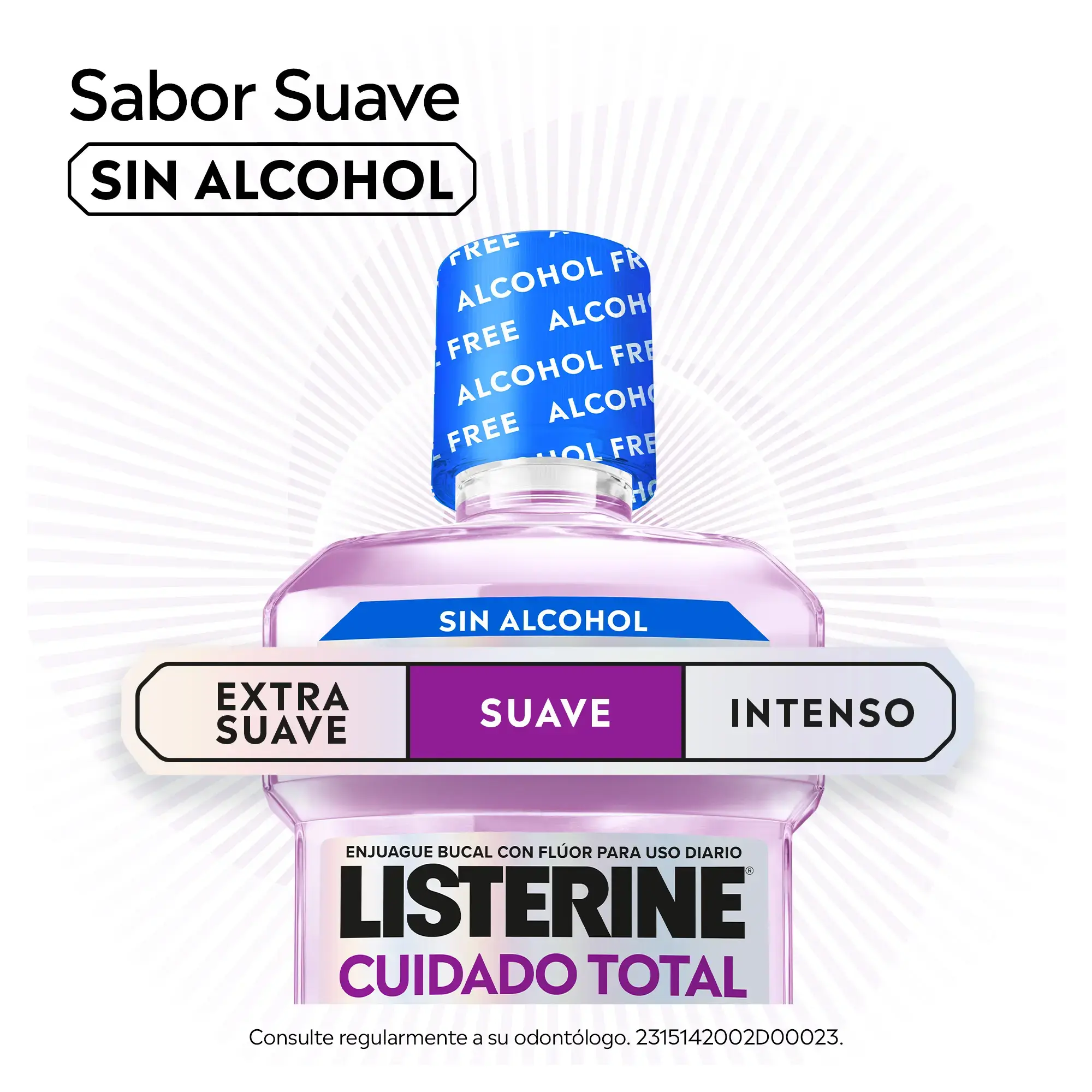 LISTERINE® CUIDADO TOTAL Frescura Suave Sin Alcohol