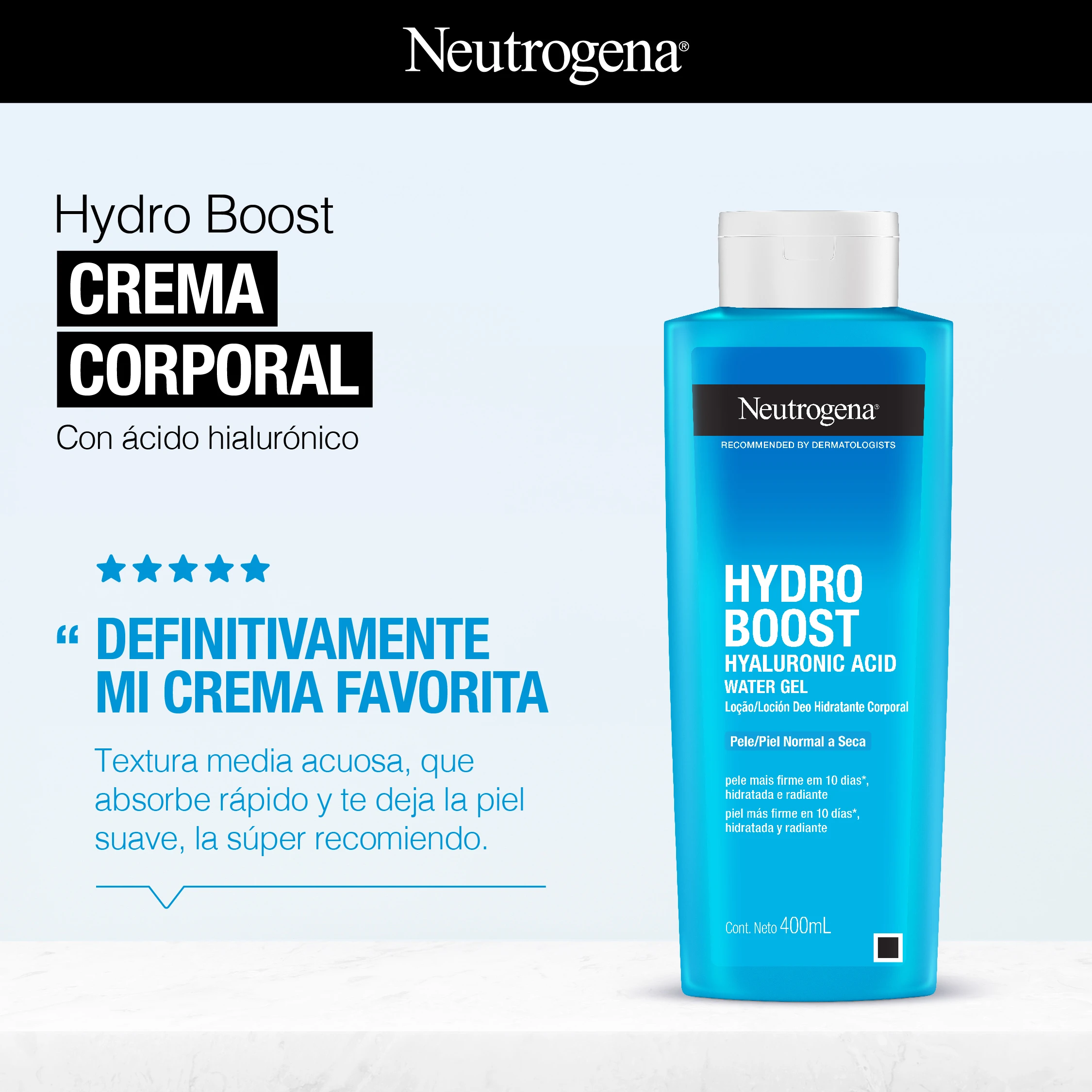 Hydro Boost CREMA CORPORAL Con Ácido Hialurónico "DEFINITIVAMENTE MI CREMA FAVORITA..."