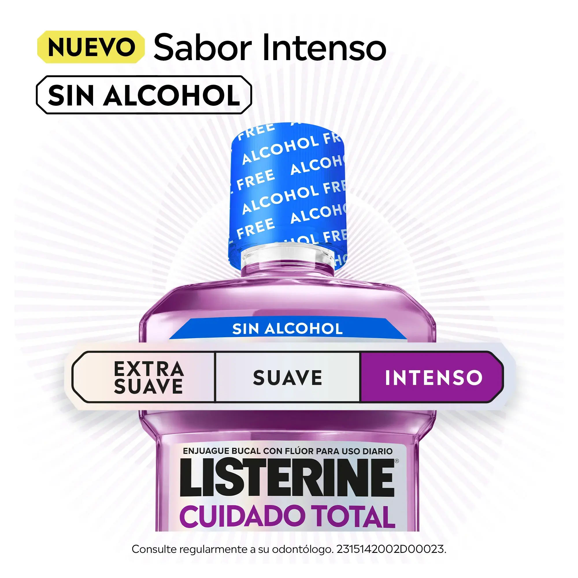 Enjuague Bucal LISTERINE® Cuidado Total Frescura Intensa Sin Alcohol
