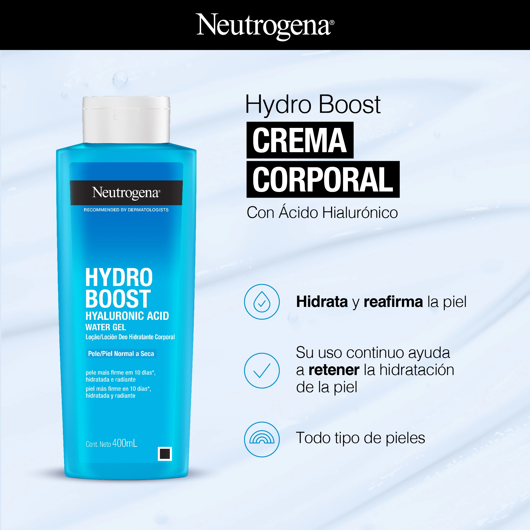 Hydro Boost CREMA CORPORAL Con Ácido Hialurónico