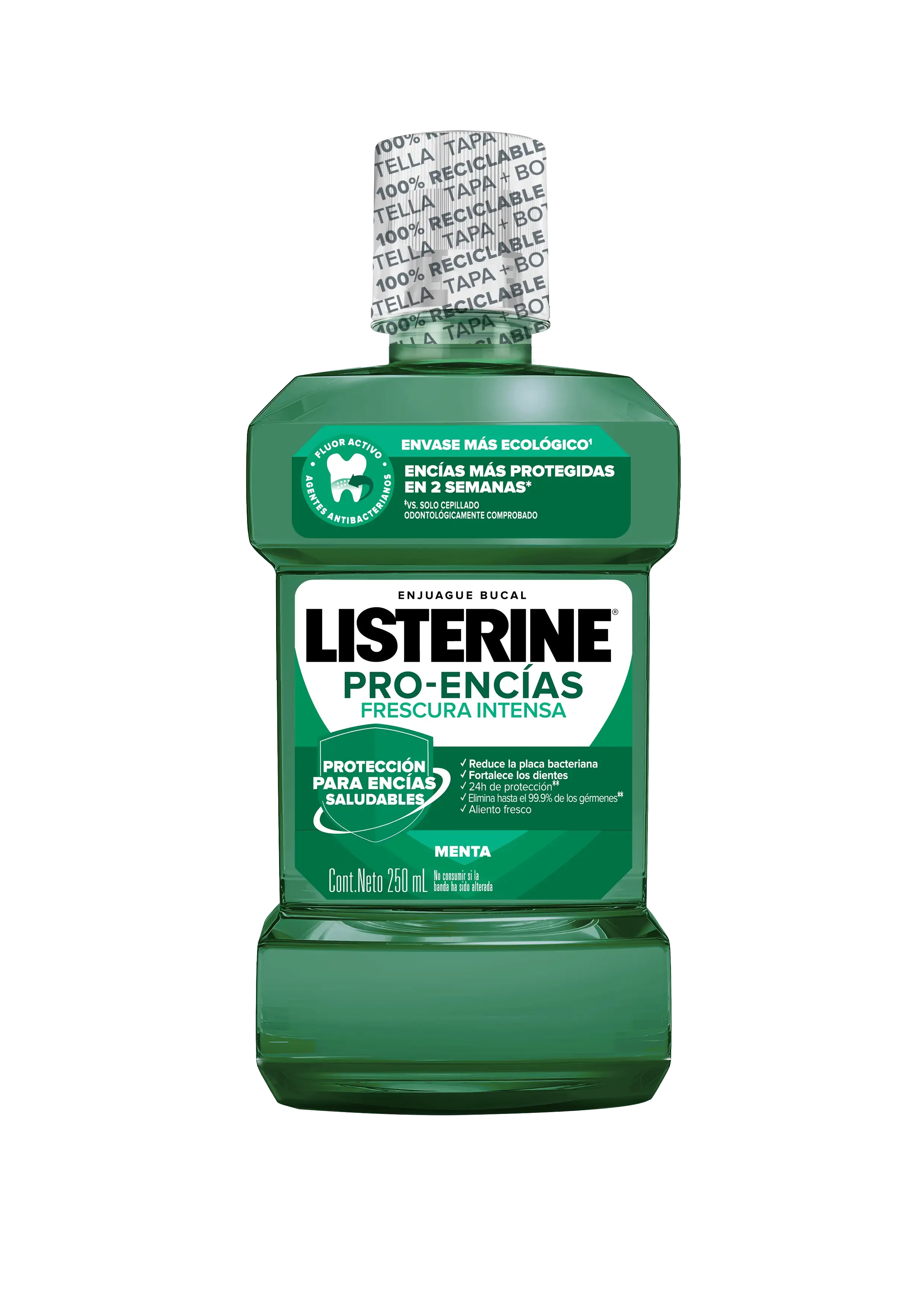 LISTERINE® PRO-ENCÍAS Frescura Intensa botella 250ml