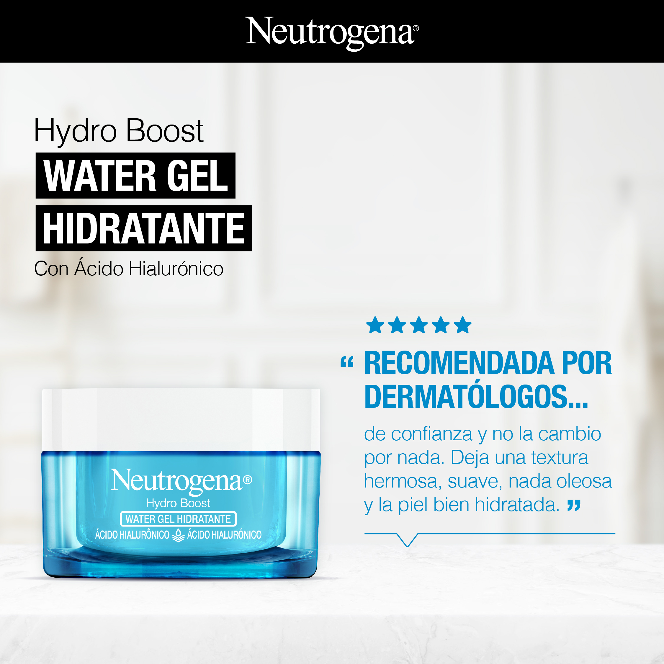 Hydro Boost WATER GEL HIDRATANTE Con Ácido Hialurónico "RECOMENDADA POR DERMATÓLOGOS..."