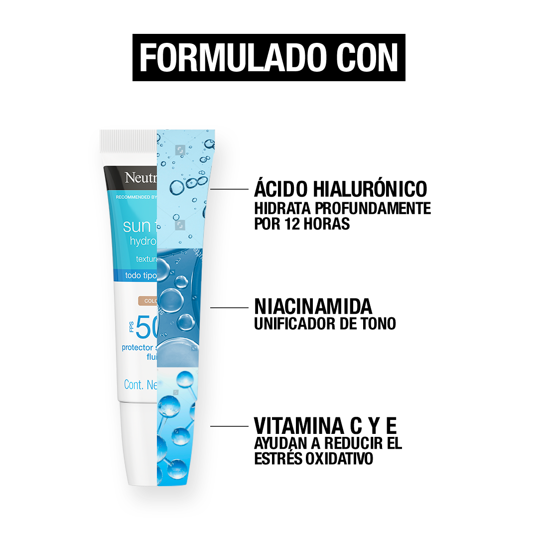 NEUTROGENA SUN FRESH® Hydro Boost FPS 50+ Tono Claro FÓRMULA