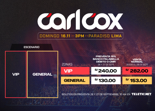 precios y zonas carl cox
