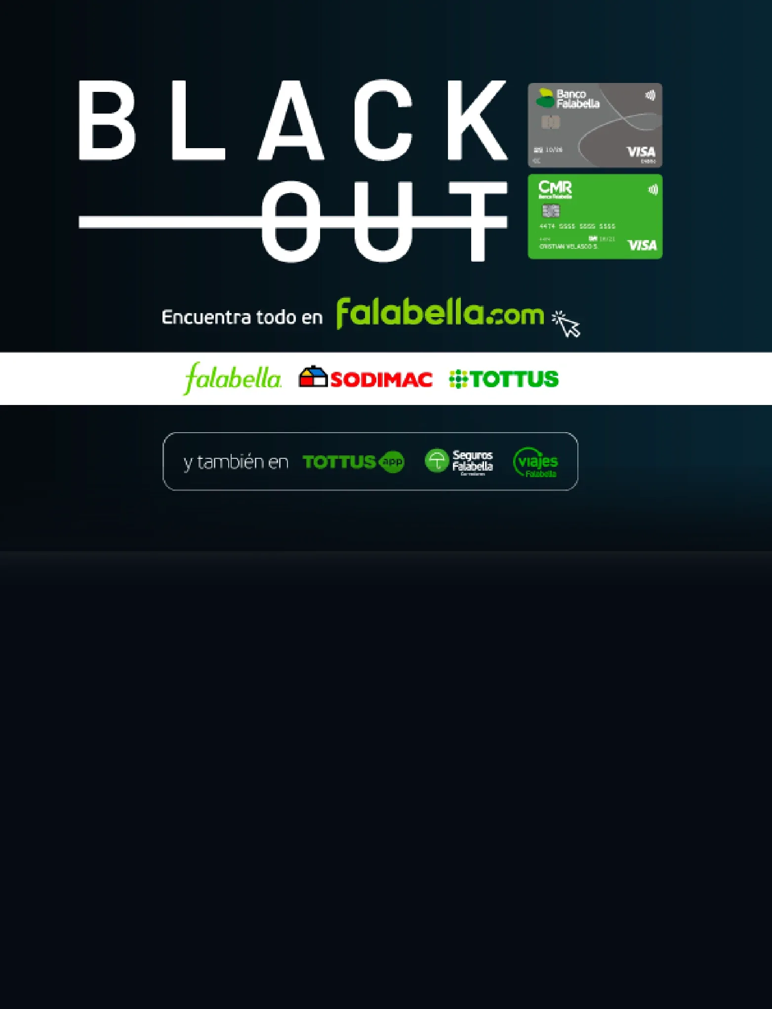 Blackout 2025: Descuentos con tus Tarjetas Banco Falabella