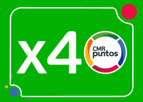 Acumula hasta 4 veces más CMR Puntos
