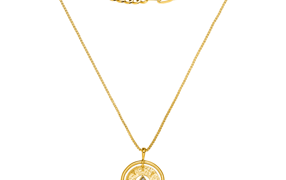 Eternity & Chain Mix Set 14K Gold Plated