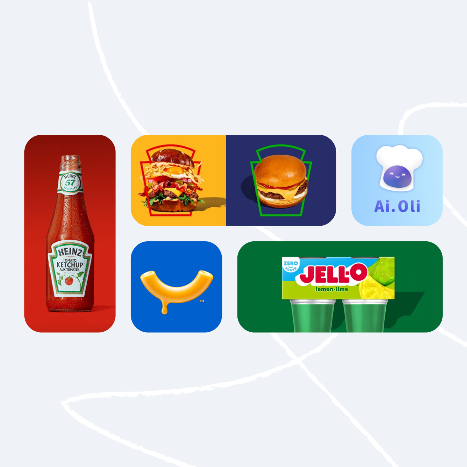 Composite image showing Kraft Heinz brands.