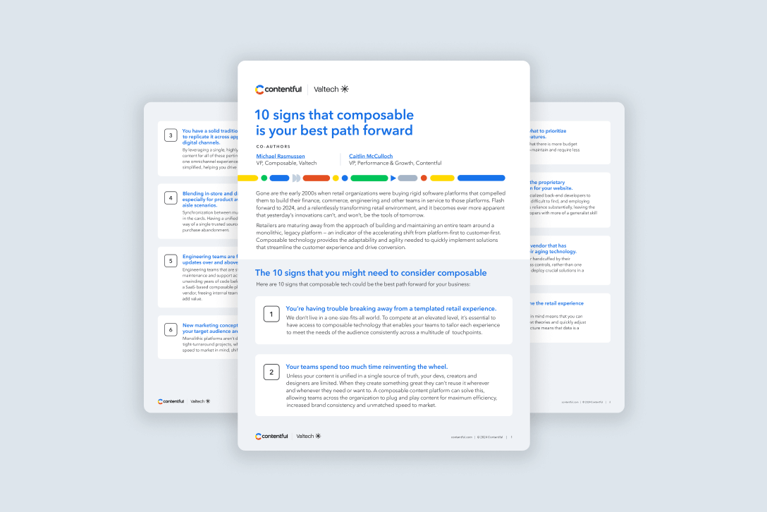 Guide - 10 signs that composable is your best path forward