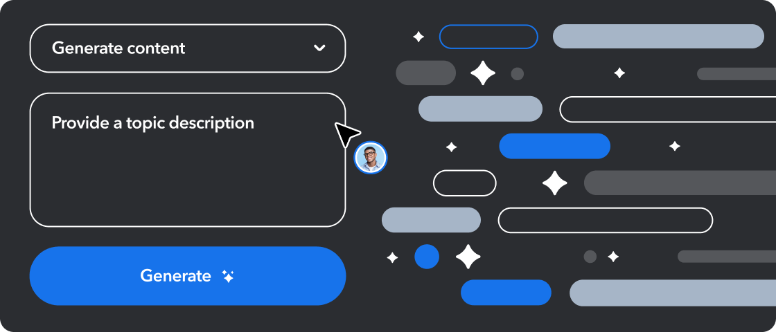 Composite image showing Contentful AI Content Generator translation feature.