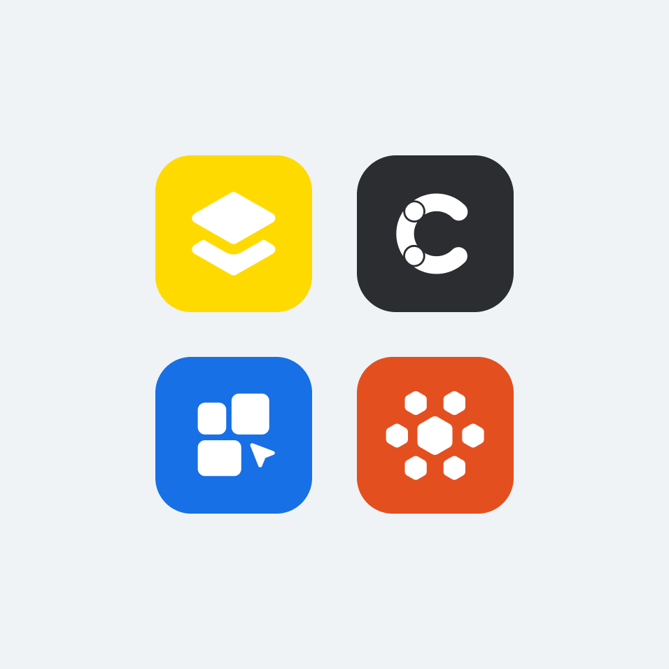 Arrangement of Contentful, Platform, Studio and Ecosystem icon identifiers.