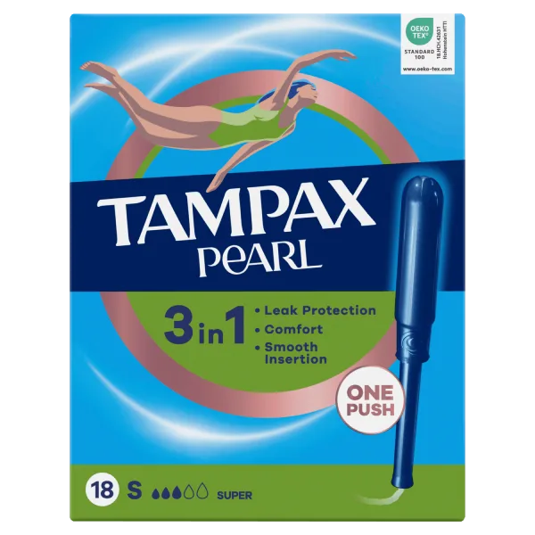 Tampax Pearl Super Applicator Tampons 18ct