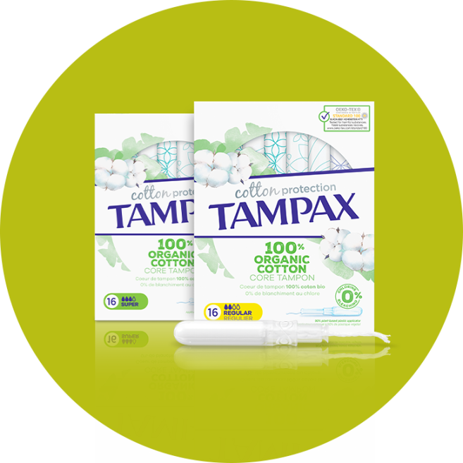 Tampax Cotton Protection tampons with applicator