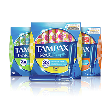 Tampax Pearl Compak Regular Tampons 18 per pack