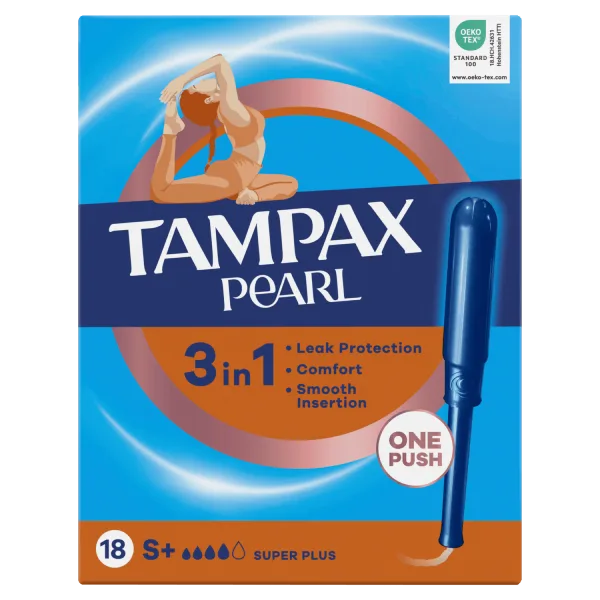 Tampax Pearl Super Plus Applicator Tampons 18ct
