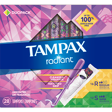 Tampax Radiant Duo Pack 28 pack