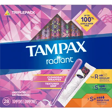 Tampax Radiant Triple-pack 28pack