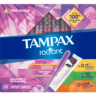 Tampax Radiant Triple-pack 28pack