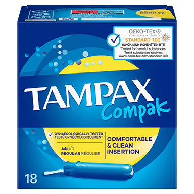 Tampax Compak Regular tampons with applicator