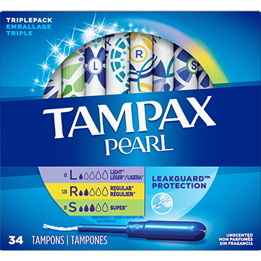 Tampax Triplepack Light/Regular/Super 34pack