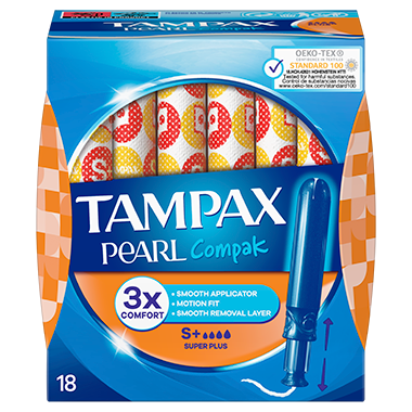 Tampax Pearl Compak Super Plus 18ct
