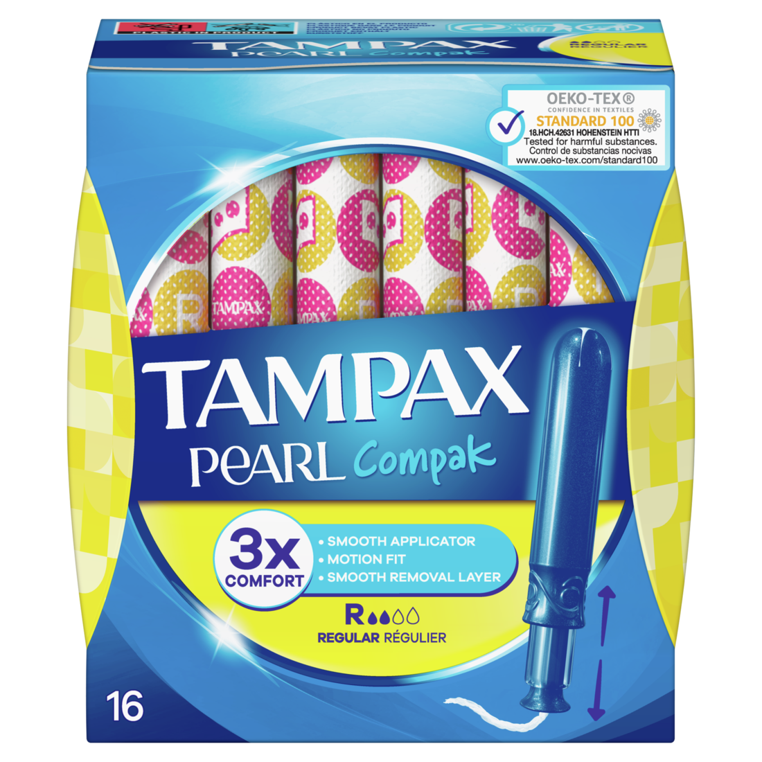 Tampax Pearl Compak tampons wit applicator