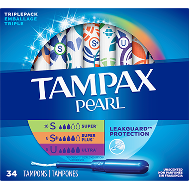 Tampax Pearl Triplepack Super/Super Plus/Ultra 34pack