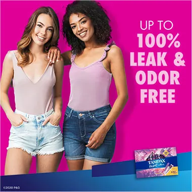 Tampax Pocket Radiant Regular 100% Leak and odor free