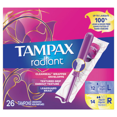 Tampax Radiant Duo Pack Light/Regular